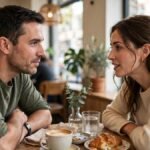 Honesty quotes — two people in a sincere, honest conversation at a cafe