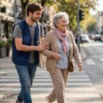 Volunteer helping elderly woman — kindness quotes
